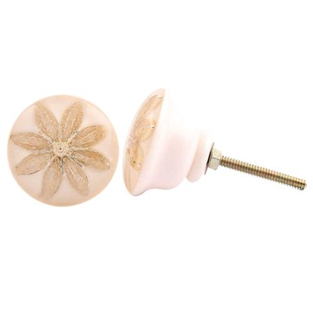 Gold Sunflower Cabinet Knob